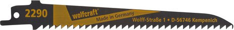 Wolfcraft Säbelsägeblatt aus Chrom-Vanadium-Stahl für Holz und Kunststoff, Farbe: Silber und Orange, Länge: 125 mm - Bild 1