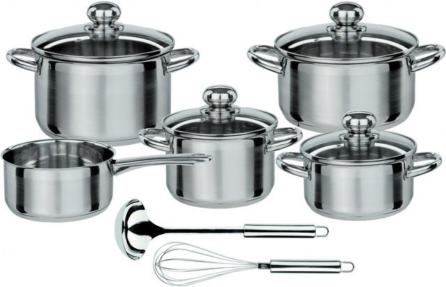 GSW Kochtopf-Set Silver Star 11-tlg. aus Edelstahl in Silber - Bild 1