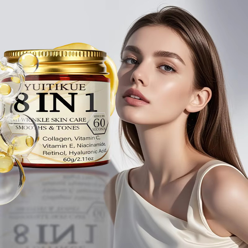 YUITIKUE Anti-Falten Hautpflegecreme mit Kollagen, Vitamin C, Retinol, 60g - Bild 2