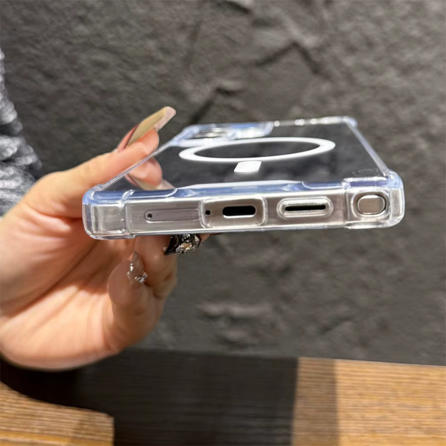 MagSafe Spiegel-Handyhülle für Samsung Galaxy S26 Edge S25 Ultra S24 FE S23 S22 S21 Plus A57 A56 A55 A54 A53 A52 A17 A16 A15 Note 20 in Silber Transparent von lolozzx - Bild 3