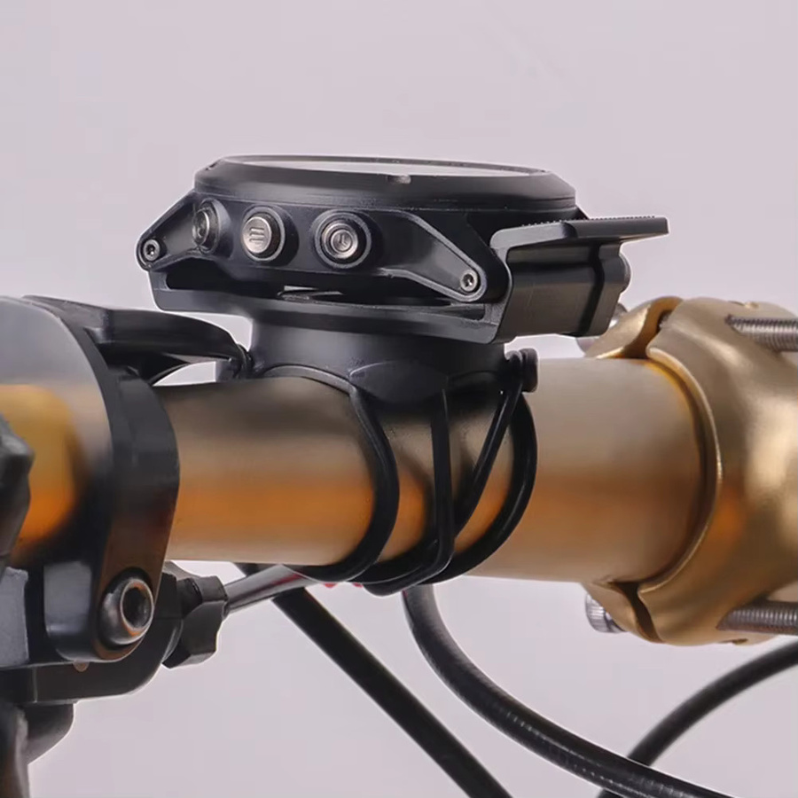 QuickFit Fahrrad Tacho Ständer für Garmin in Schwarz, abnehmbare Halterung für 20/22/26mm Lenker - Bild 2