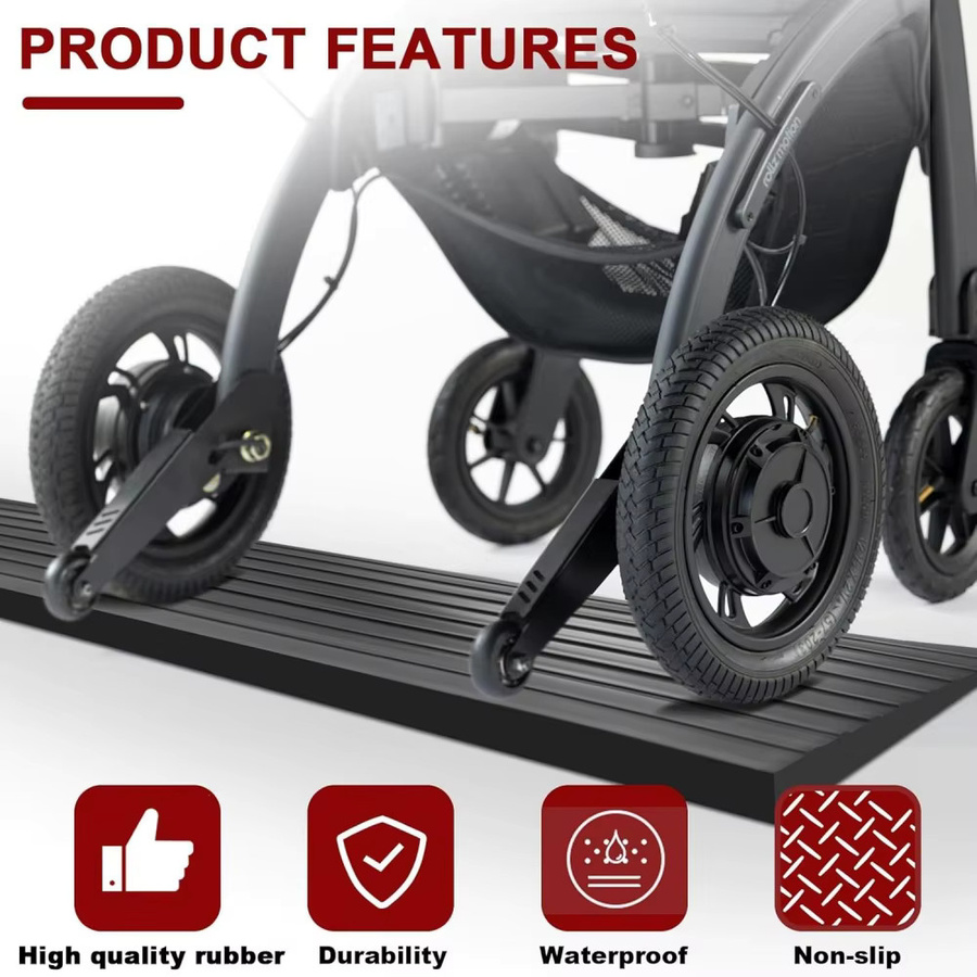 Selbstklebende PVC Schrittrampe mit Streifen als rutschfeste Klettermatte und Türschwelle, Breite: 7,5 cm, Länge: 90 cm - Bild 4