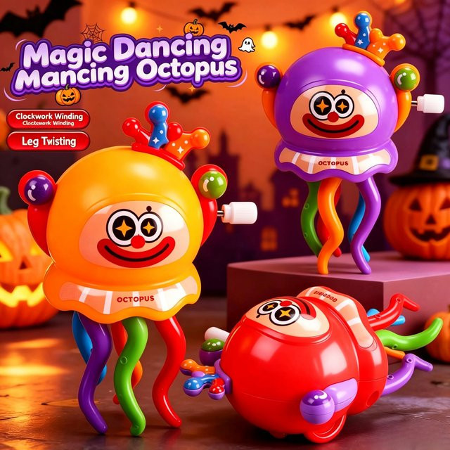 Bandai Tanzender Clown-Oktopus, Uhrwerk-Spielzeug - Bild 1