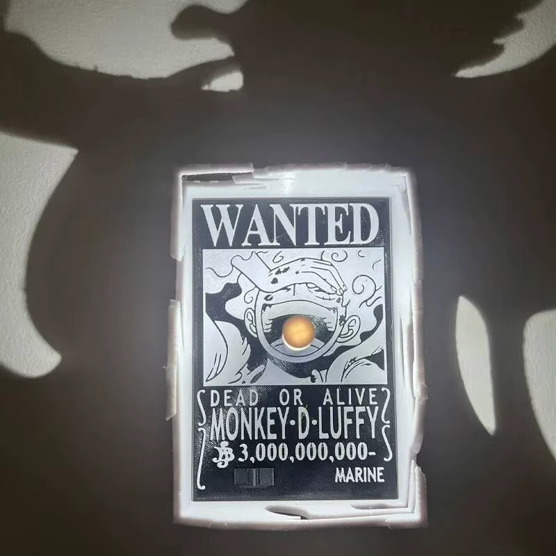 Bandai One Piece Projektor Wandleuchte, Nachtlicht, Schwarz - Bild 1
