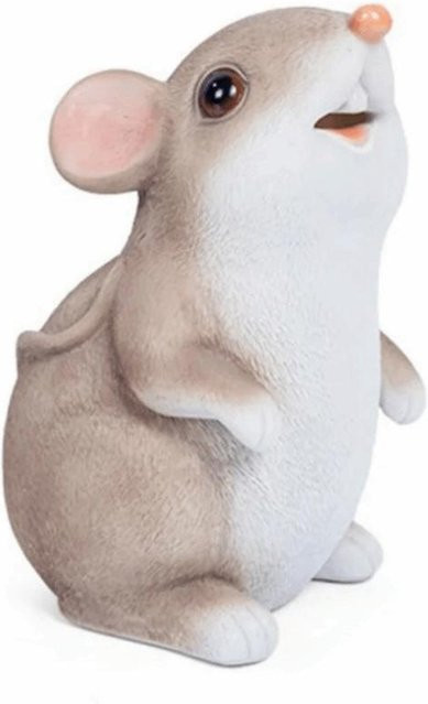 Topmix Sparschwein Maus Jahr der Ratte als Tier-Skulptur in Grau für Kinder - Bild 1
