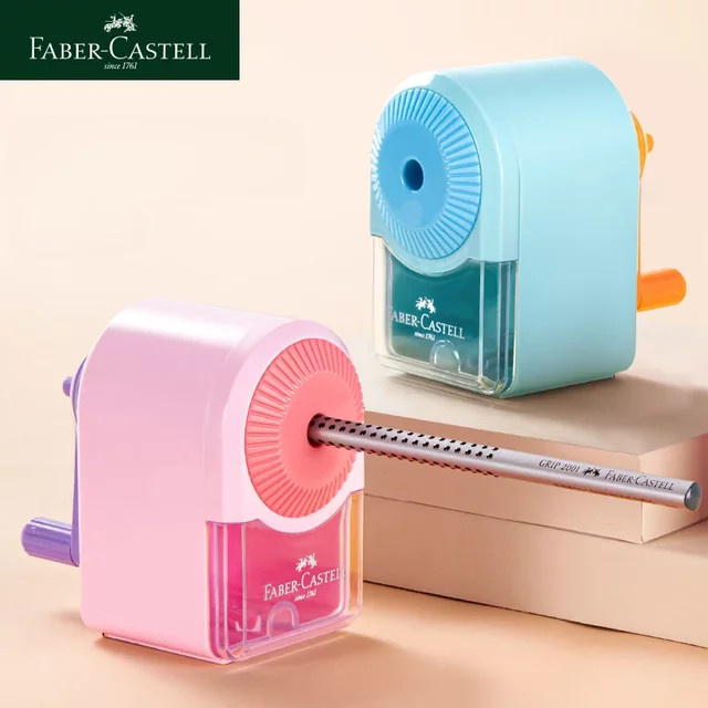 Faber-Castell Manueller Tisch-Bleistiftspitzer mit Handkurbel für 8 mm Durchmesser in Multicolor - Bild 1