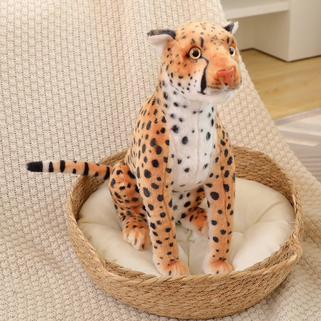 Leopard Gepard Plüschtier, Plüsch / Textil, Bunt / Mehrfarbig, Weiß - Bild 1