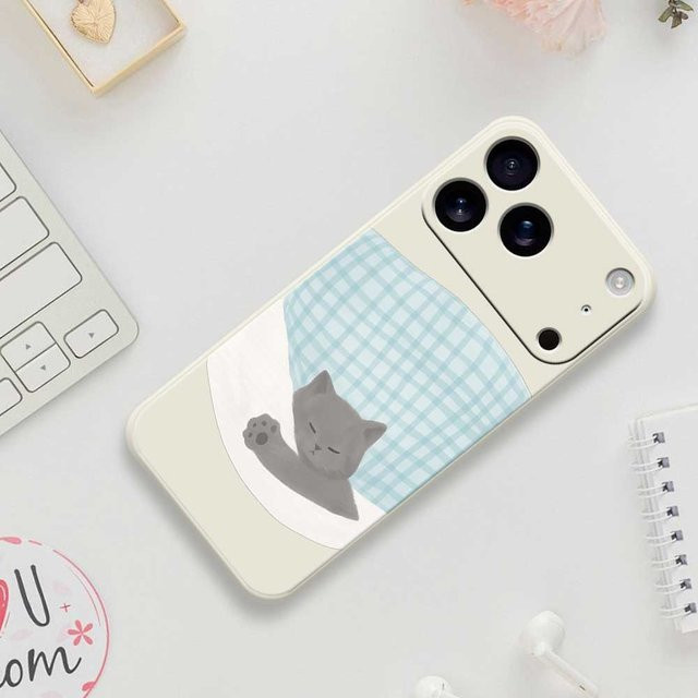 Silikon Handyhülle mit Katzenbett-Wind Design für iPhone 17 Pro Max, 16, 15, 14, 13, 12, 11 und weitere Modelle als Soft Cover - Bild 1