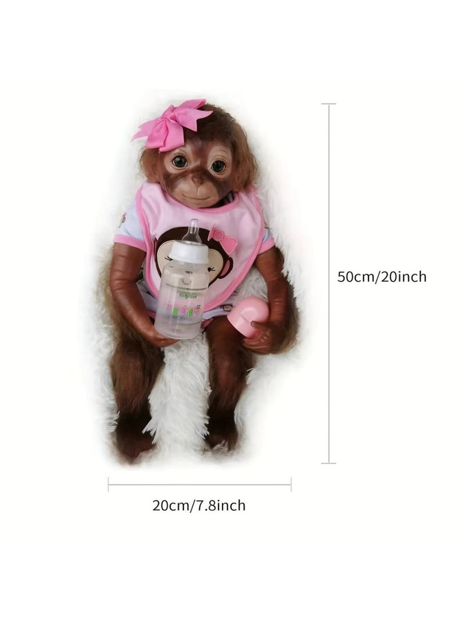 Aizwa Affen-Reborn-Tierpuppe, Plüsch / Textil, 20 Zoll, 1-teiliges Set - Bild 2
