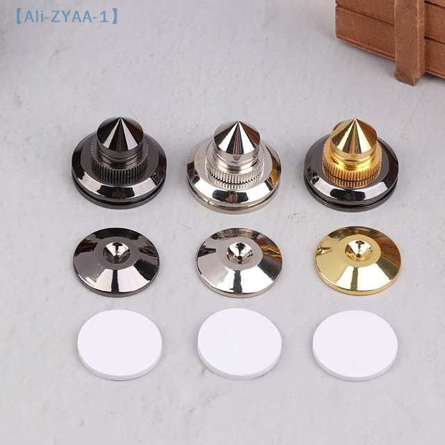 JETTING Lautsprecher Standfüße aus reinem Kupfer, 4er-Set Spikes und Dämpfer, Gold/Braun, B/D/H: 3,0 x 2,7 x 0 cm - Bild 1
