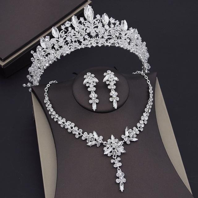 Wucifang Jewelry Schmuck-Set, Kristall, Messing, Schwarz, Damen - Bild 1