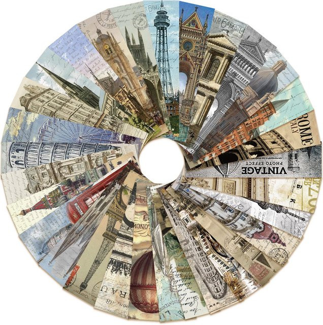 30 Stück Retro-Stil Architektur Lesezeichen aus Papier in Multicolour für kreatives DIY - Bild 1
