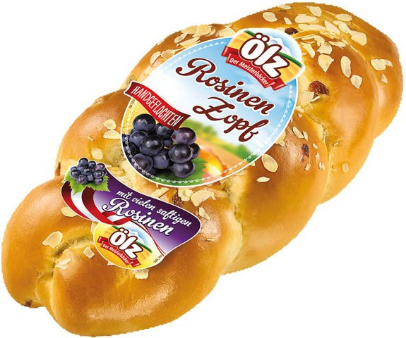 Rudolf Ölz Rosinenzopf handgeflochten 600 g - Bild 1