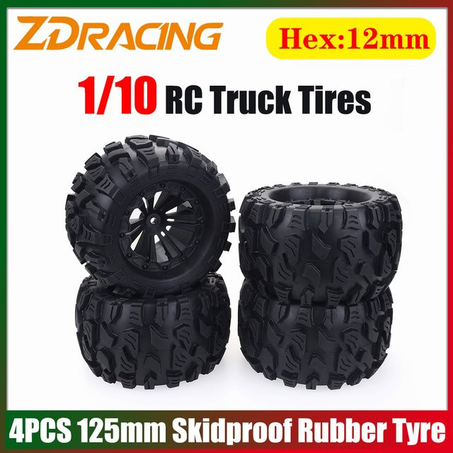 ZD Racing RC Truck Monster Reifen, 4-teiliges Set, 1:10, Gummi - Bild 1