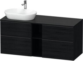 Duravit Waschtischunterschrank D-Neo in Schwarz und Weiß, B/T/H: 140 x 55 x 55 cm - Bild 1