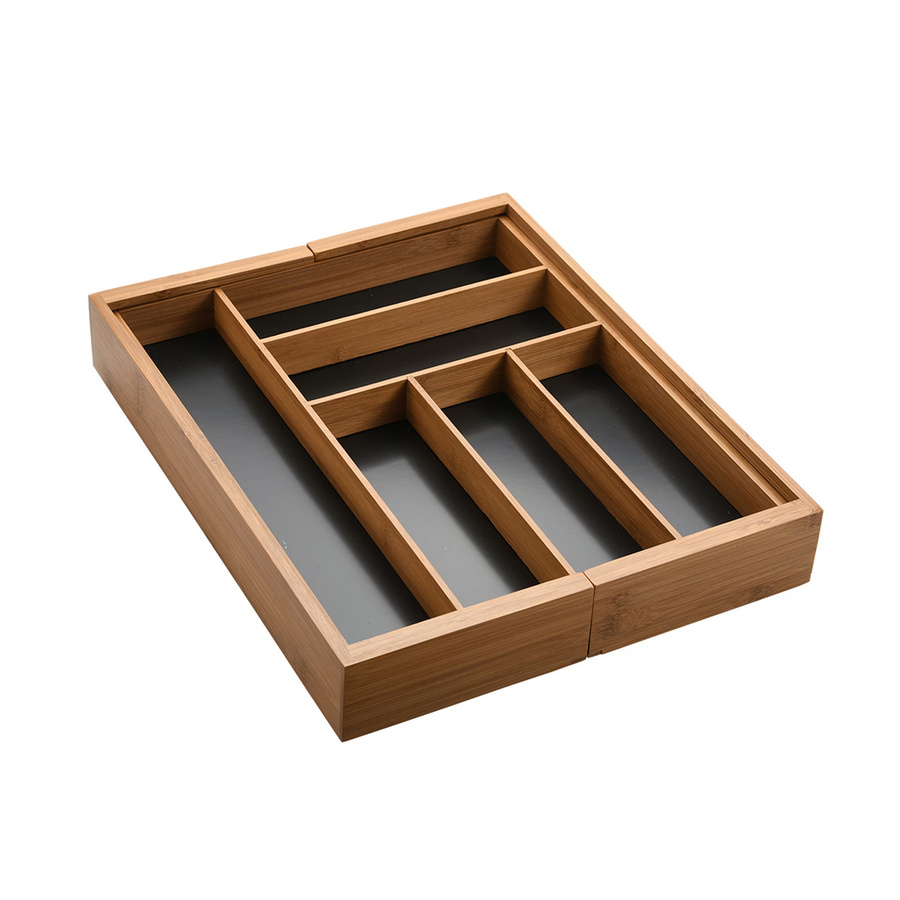 Kesper Besteckkasten aus Bambus in Braun mit Trennfächern B/H/L: 43 x 6 x 34 cm - Bild 2