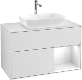 V&B Waschtischunterschrank Finion 100 in Weiß lackiert, B/T/H: 100 x 50,1 x 50,1 cm - Bild 1