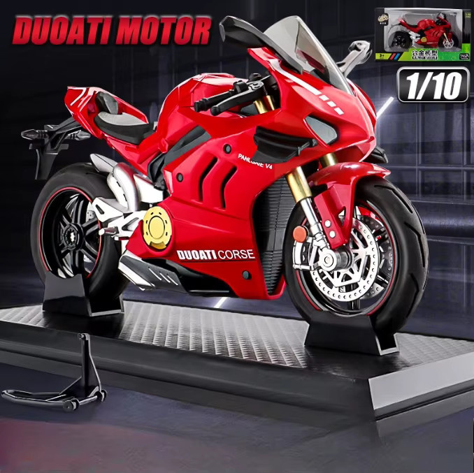 Double Horses Ducati V4S S1000RR H2R Motorrad Modell Fahrzeug, 1:10, Metall, mit Licht und Sound - Bild 3