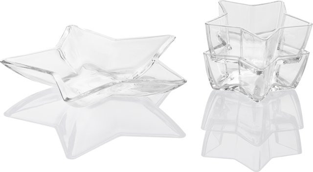 LIVARNO HOME 3-teiliges Glas-Set mit Stern-Design, transparent - Bild 1