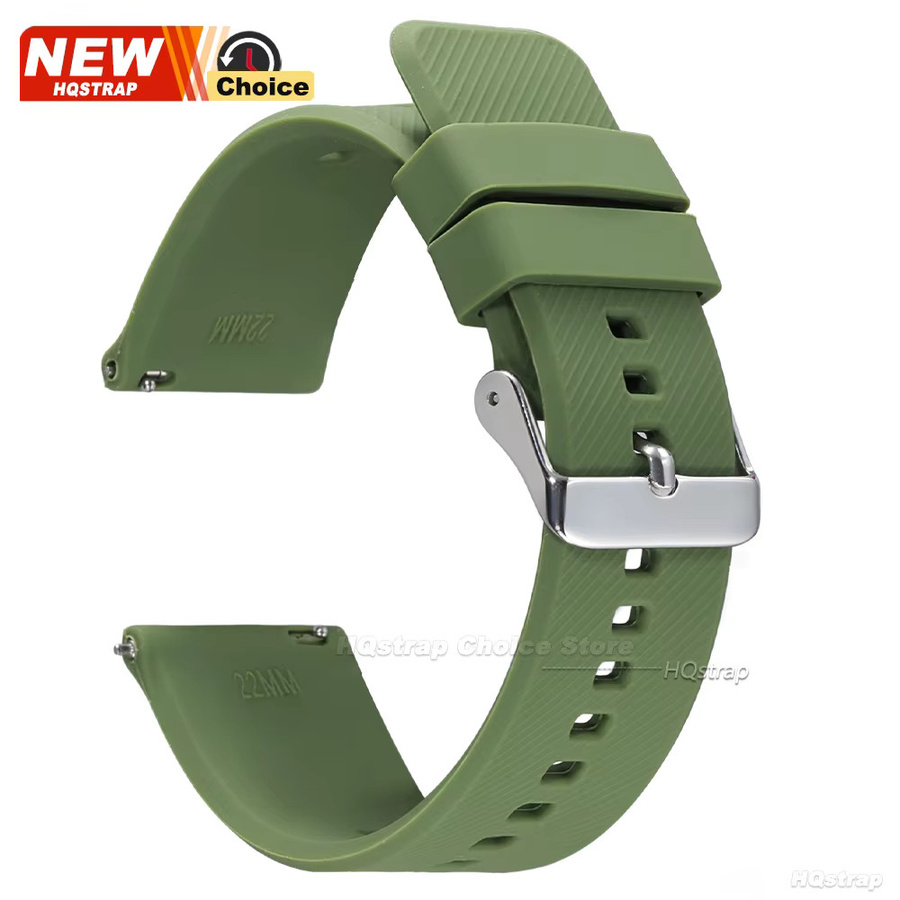 HQstrap Uhrenarmband Silikon, Unisex, 18/19/20/21/22 mm - Bild 4