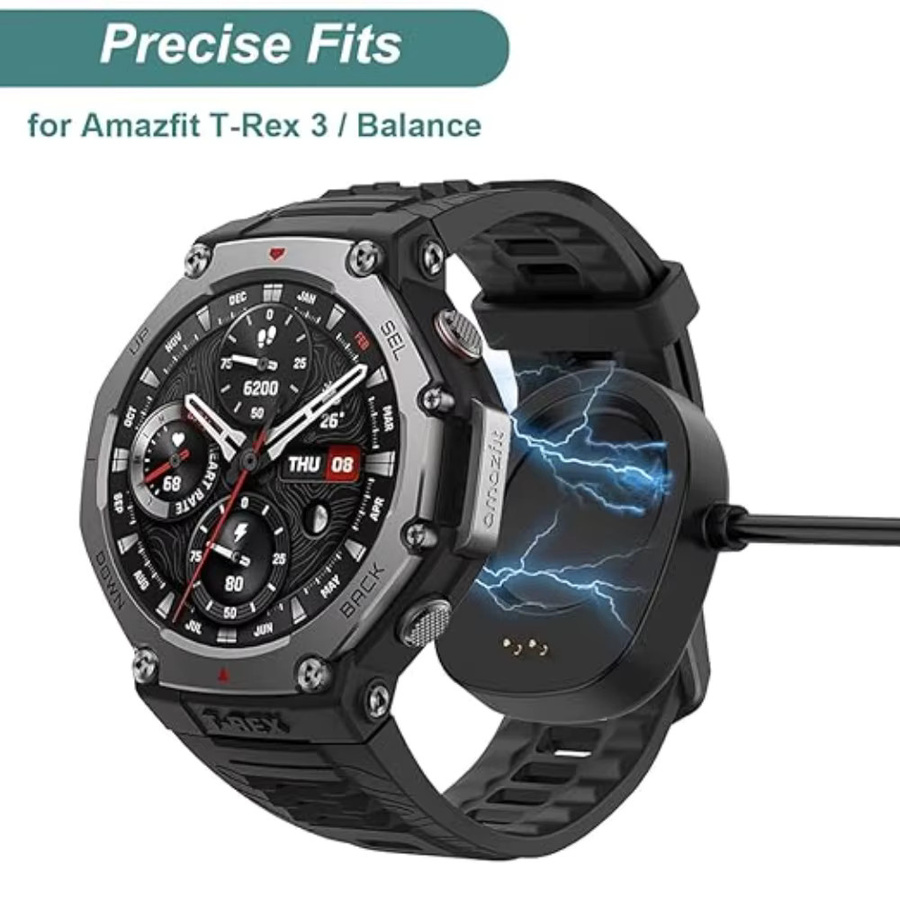 Amazfit Ersatz-Ladegerät, Silikon, Schwarz, USB-C, Unisex - Bild 5