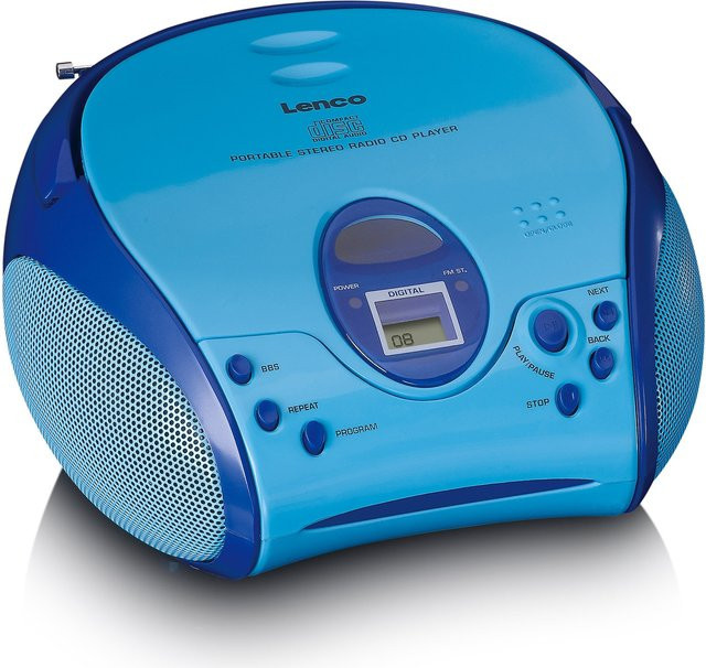 Tragbares Lenco SCD-24BU kids FM-Radio mit CD-Player und Kopfhöreranschluss in Blau - Bild 2