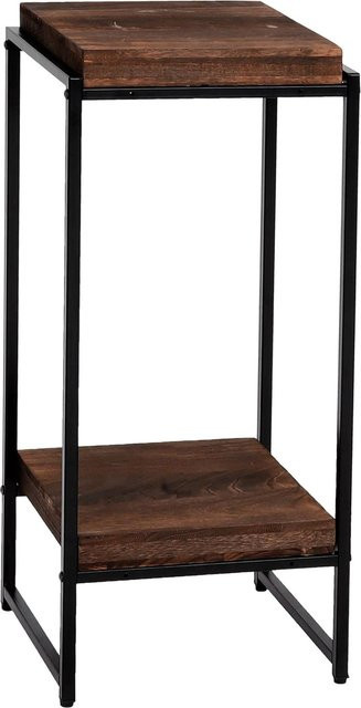 Blumentisch MCW-K71 Beistelltisch und Pflanzregal aus MDF und Metall in Dunkelbraun, Höhe: 82 cm - Bild 2
