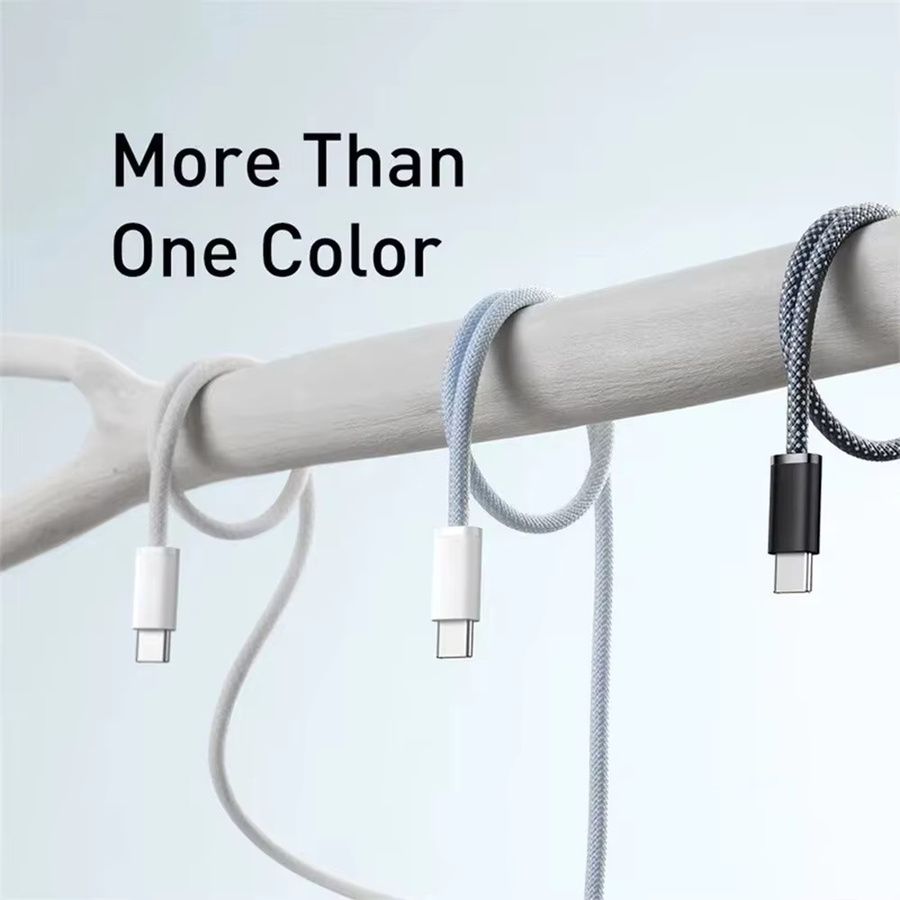 VBVC USB-C Ladekabel mit 60 W PD Schnellladefunktion in Weiß für iPhone 15 16 17, Huawei, Xiaomi und Samsung - Bild 3