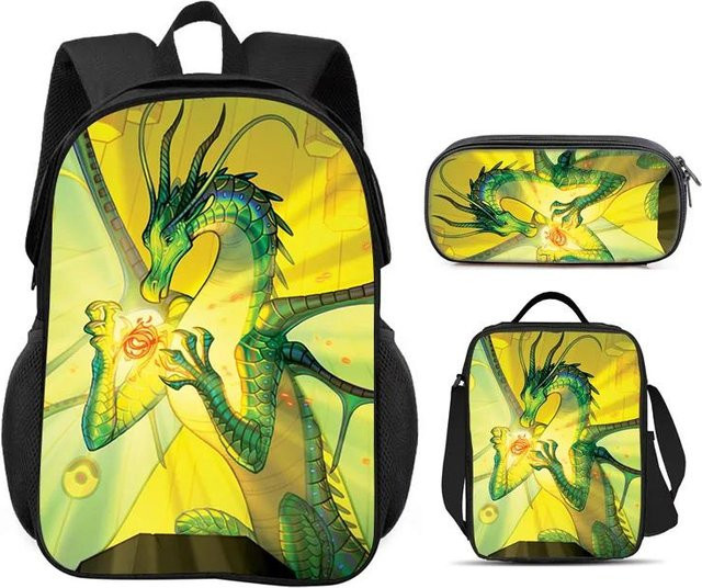 Fancy Style Studio Wings of Fire 3er Set mit Rucksack, Federmäppchen und Kühlakku in Multicolour für Grundschüler - Bild 1