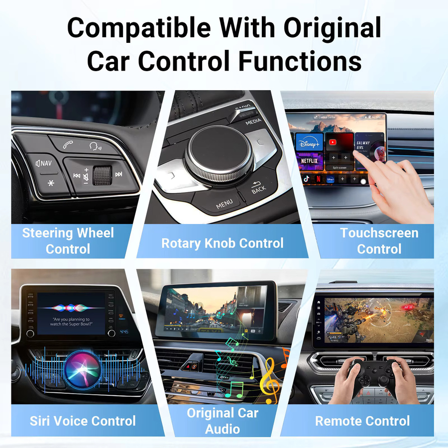 Ezonetronics CarPlay AI Box für BMW mit Android 13, 8+128GB, Dual-WLAN, 4G SIM und HDMI-Ausgang, Schwarz - Bild 6