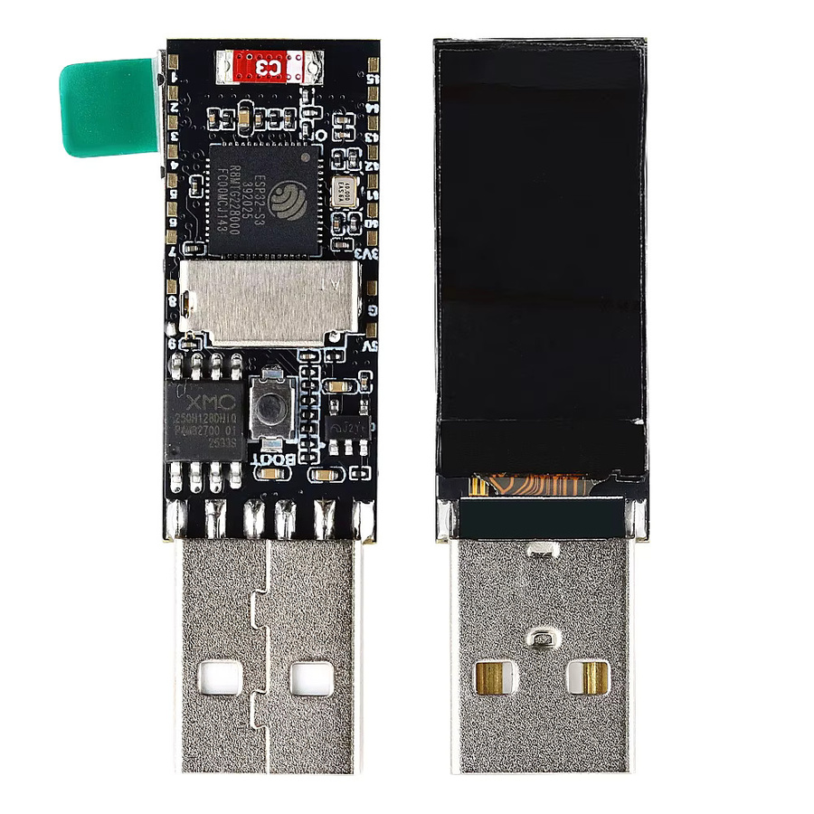 ESP32 S3 USB-Dongle Entwicklungsboard mit 0,96 Zoll LCD-Display N16R8, WLAN und Bluetooth in Schwarz mit SD-Karten-Unterstützung für Arduino IoT-Projekte - Bild 5