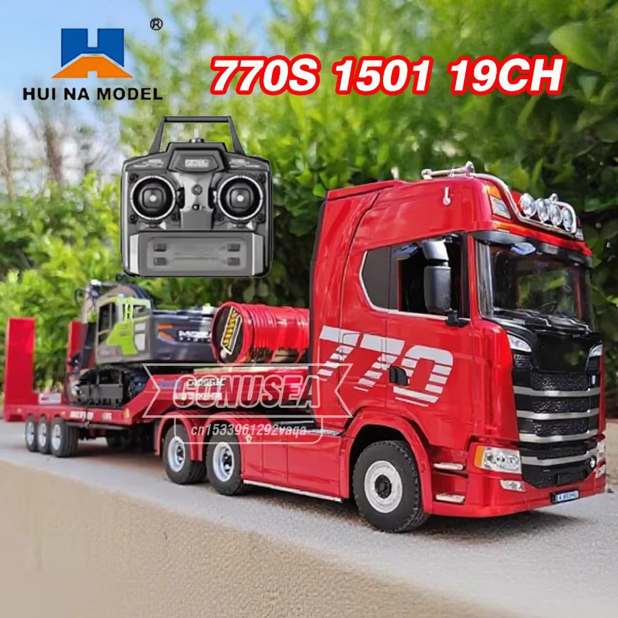 HUINA 770S Anhängerkopf 1501, Rc Traktor, 1:18, mit Licht und Ton - Bild 2