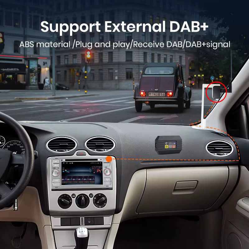 Junsun DAB+ Antenne mit USB-Adapter und GPS-Antenne für Android Autoradios in Schwarz - Bild 2