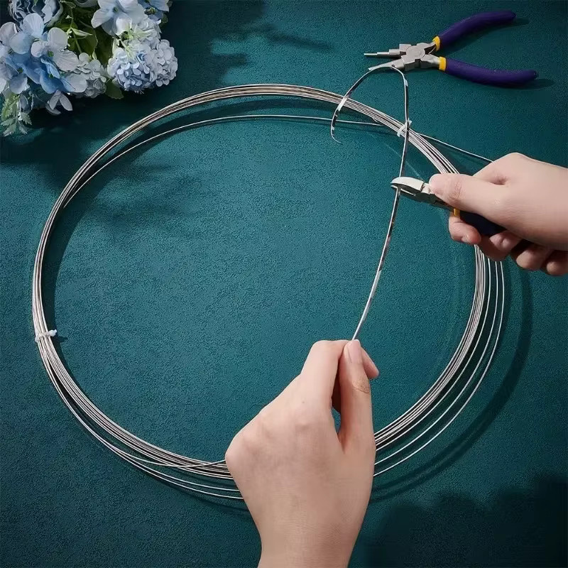 nbeads Edelstahl Draht, 18 Gauge, flach, 23 Fuß - Bild 2