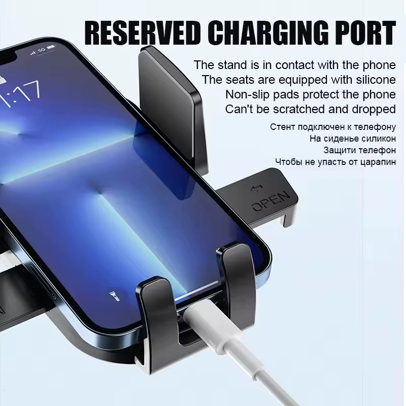 Keai Sauger Autotelefonhalterung in Schwarz für iPhone, Samsung und Xiaomi mit verstellbarem GPS Mount - Bild 5