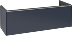 V&B Waschtischunterschrank Subway 3.0 in Weiß Matt mit Marmorblau, B/T/H: 127,2 x 42,9 x 47,8 cm - Bild 1