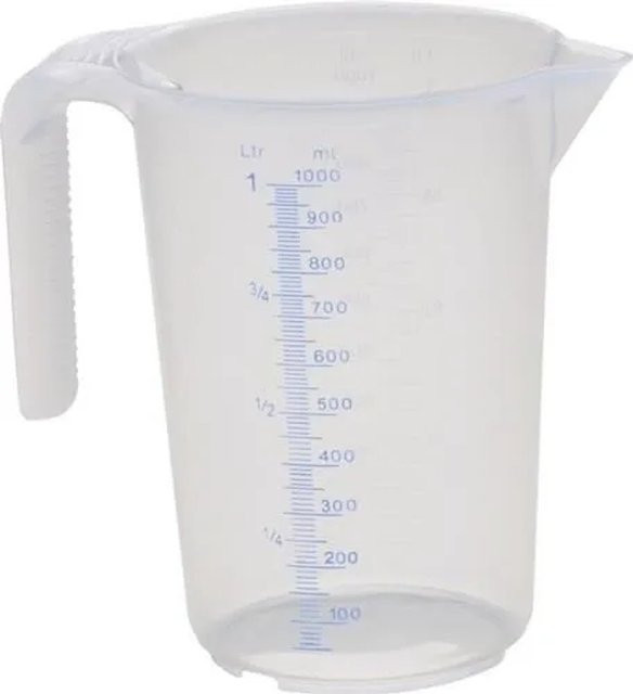 Hünersdorff Messkanne aus Polypropylen in Transparent mit 1000 ml Füllmenge - Bild 1