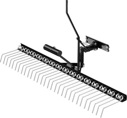 Wiltec Vertikutierer für Aufsitzmäher und Rasentraktor in Schwarz aus Stahl, Breite: 120 cm