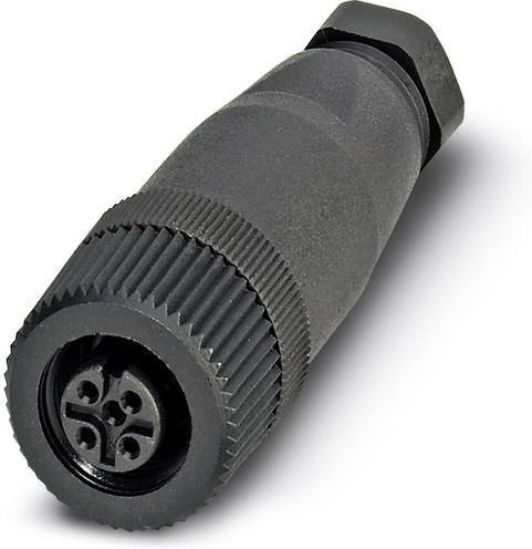 Phoenix Contact 1681114 Sensor-Aktor-Steckverbinder M12 Buchse gerade, unkonfektioniert, 4 Polzahl, schwarz - Bild 1