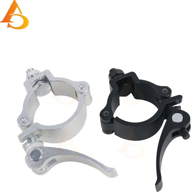 10er Set Aluminium Legierung Bühnenlicht Klemmen mit Haken für Theaterbeleuchtung, Farbe: Silber, Tragkraft: 100 kg, Durchmesser: 28-32 mm - Bild 1