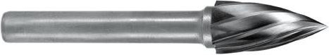 Exact 72375 Frässtift Hartmetall Spitzbogen in Silber, Länge: 65 mm, Schaftdurchmesser: 6 mm - Bild 1