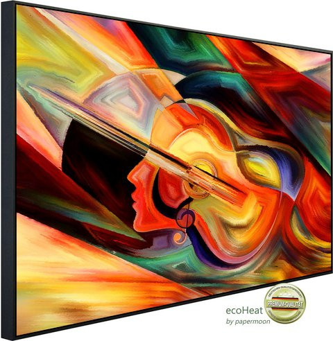 papermoon EcoHeat Infrarotheizung mit abstraktem Kunstdesign in Bunt und Matt-Effekt, B/H/T: 120 x 60 x 6 cm - Bild 1