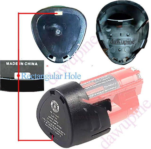 Milwaukee Ersatzteil Kunststoff-Gehäuse für M12 Lithium-Ionen-Batterie 12V 48-11-2411 Unterteil und Oberteil - Bild 1
