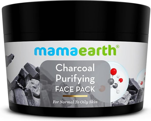 Mamaearth Charcoal Purifying Face Pack, 100 g, mit Aktivkohle und AHA - Bild 1