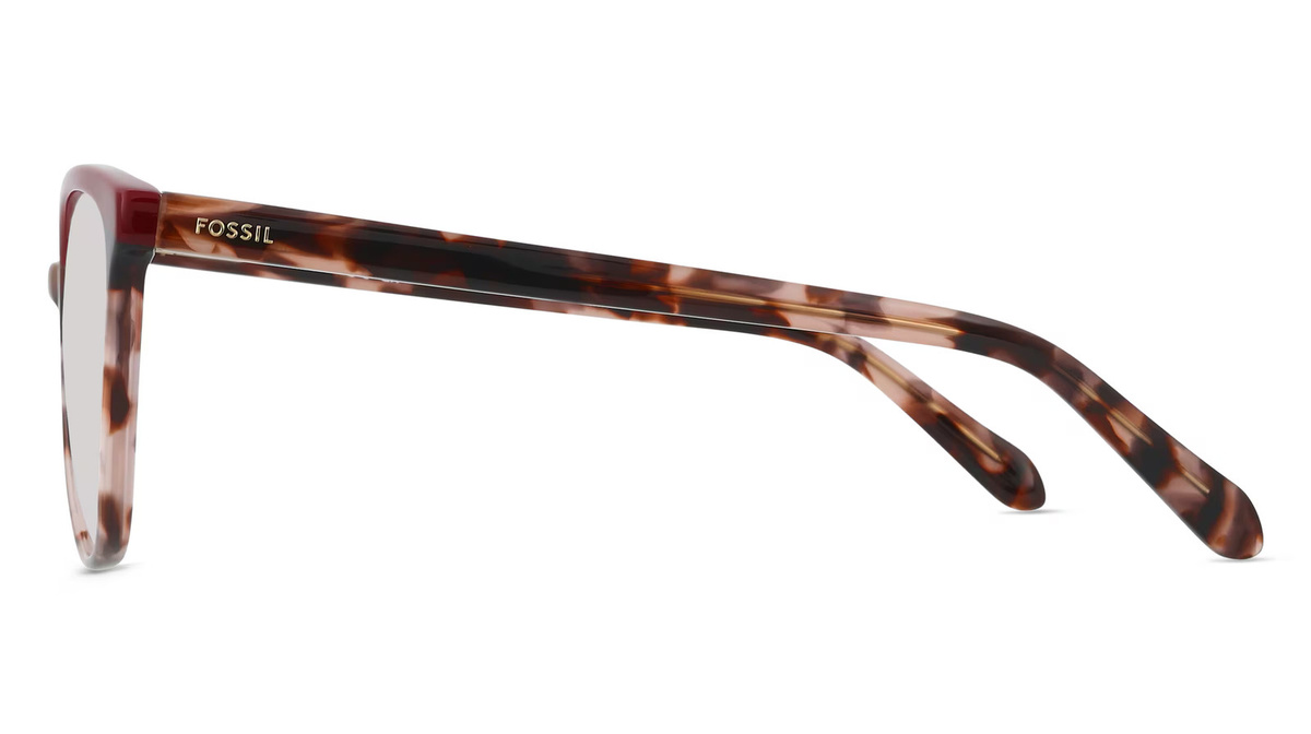 Fossil FOS 7188 Korrektionsbrille, Vollrand, Rund, Acetat, pink, Damen - Bild 1