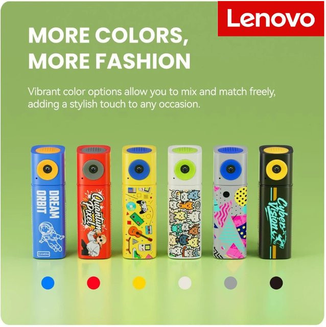 Lenovo Mini Thumb Kamera G10 Lippenstift-Serie Action Camera in Gelb mit 2K HD und langer Akkulaufzeit - Bild 1