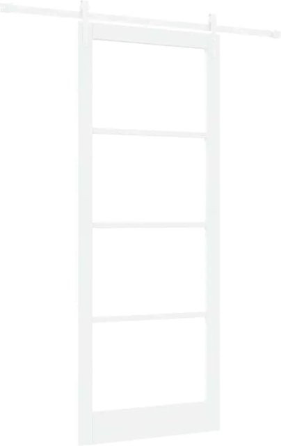 vidaXL Schiebetür ORKDAL in Weiß aus Kiefernholz und Glas, B/H: 93 x 232 cm - Bild 1