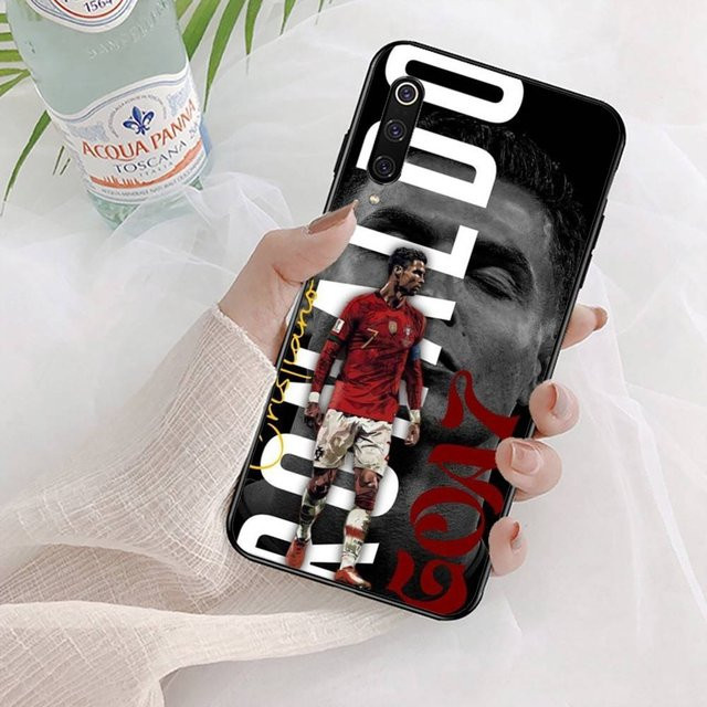 Handyhülle Fußball R-Ronaldo Cr7 für Xiaomi Mi 5X 8 9 10 11 12 Lite Pro 10T PocoX3pro PocoM3 Note 10 Pro Lite Mi10Lite Zoom in Schwarz - Bild 1