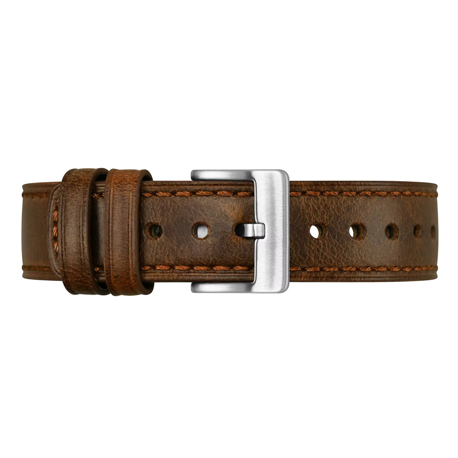 BISONSTRAP Uhrenarmband Leder, Herren, silberne Stahlschnalle - Bild 4