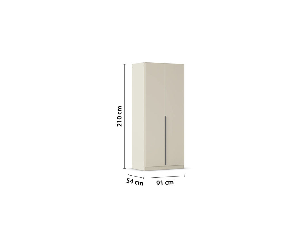 RAUCH Drehtürenschrank Alabama in Beige mit Schubkasteneinsatz und Kleiderstangen, B/H: 91 x 210 cm - Bild 2